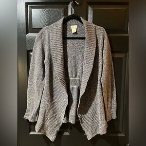 L.L. Bean Marled Cotton Blend Cardigan Sweater